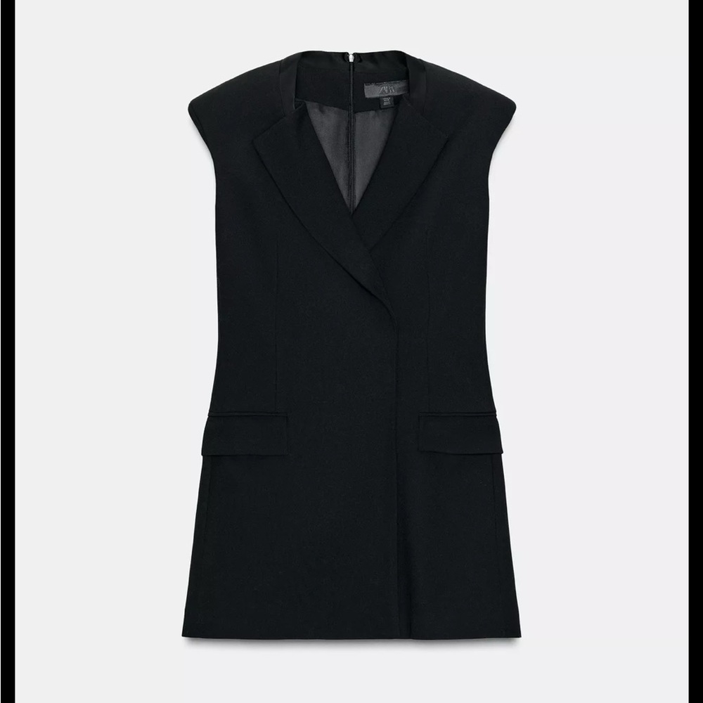 Zara ZW Collection Limited Edition Sleeveless Blazer Dress
